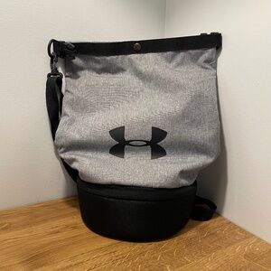 Under Armour Thermos Bag Crossbody Gray Black Adjustable